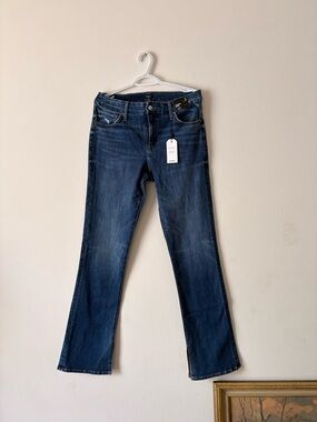 Express Women's Dark Blue Flare Jeans